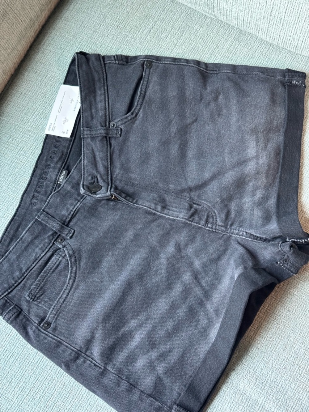 American Eagle Outfitters High-Rise Black Denim Shorts